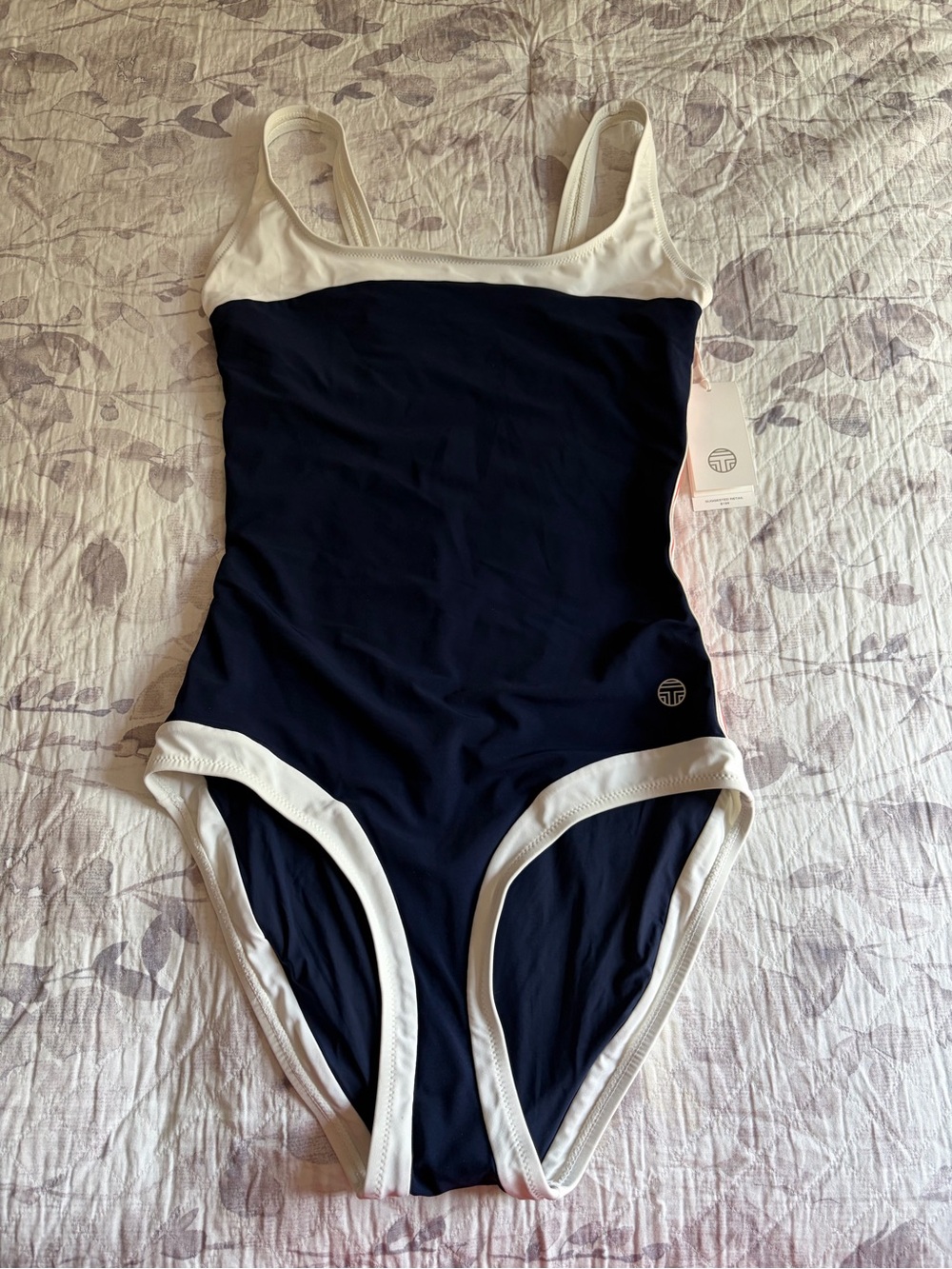 Tory Sport colorblock swimsuit, size M, NWT